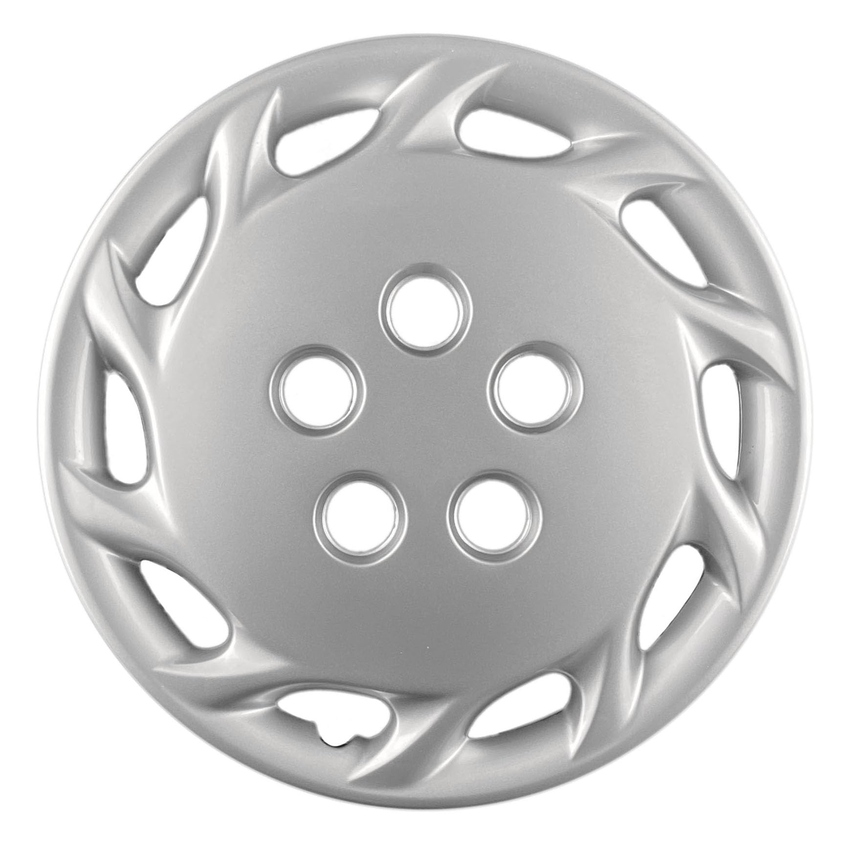 Fuel Rider 15 inch Silver & Black ABS Hubcap Wheel Cover Compatible with 2016-2018 Toyota Prius (Set of 4) Wheelcovers for 15 inch Standard Steel Wheels- Auto Tire Cover Replacement Exterior Cap Cover