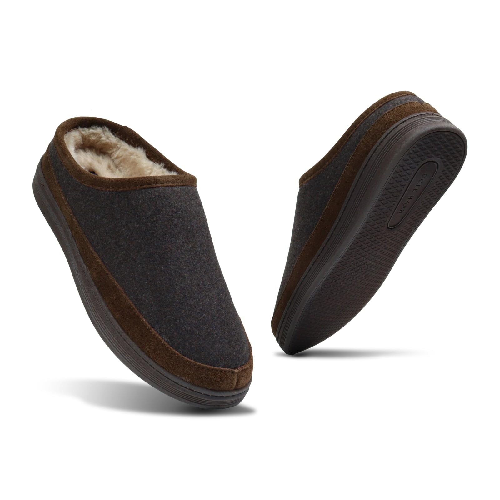 Men’s Indoor-Outdoor Clogs - Soft Slip-On Slippers, Cushioned Insole, Wool Upper, Durable Sole Comfortable Fit-image-24