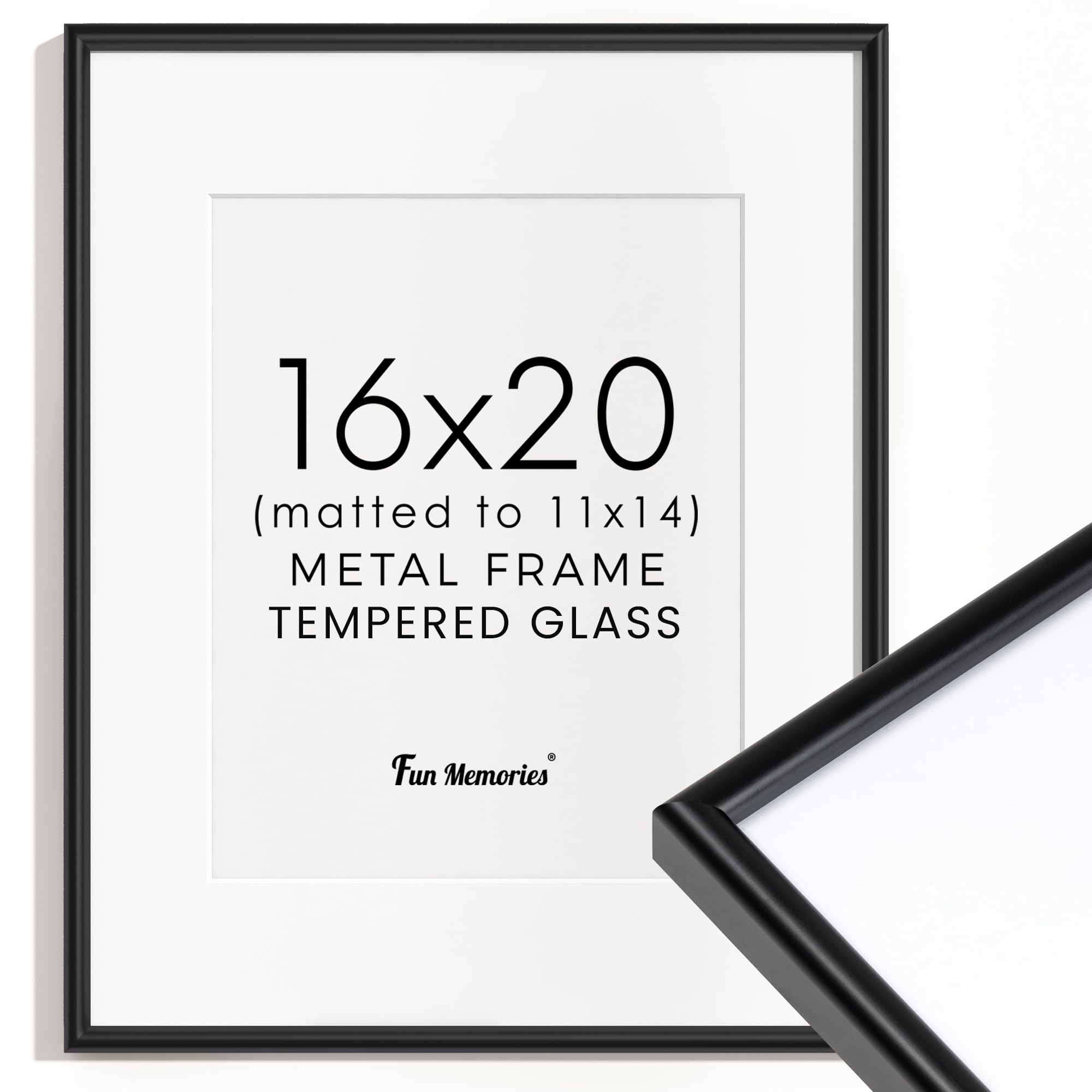 Amazon.com - Fun Memories 16x20 Aluminum Picture Frame Black, 16