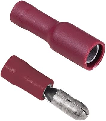 Hama Set Bullet Connectors Receptacles Rosso Cavo Collegamento Hama Set Bullet Connectors Receptacles Rosso Cavo Collegamento