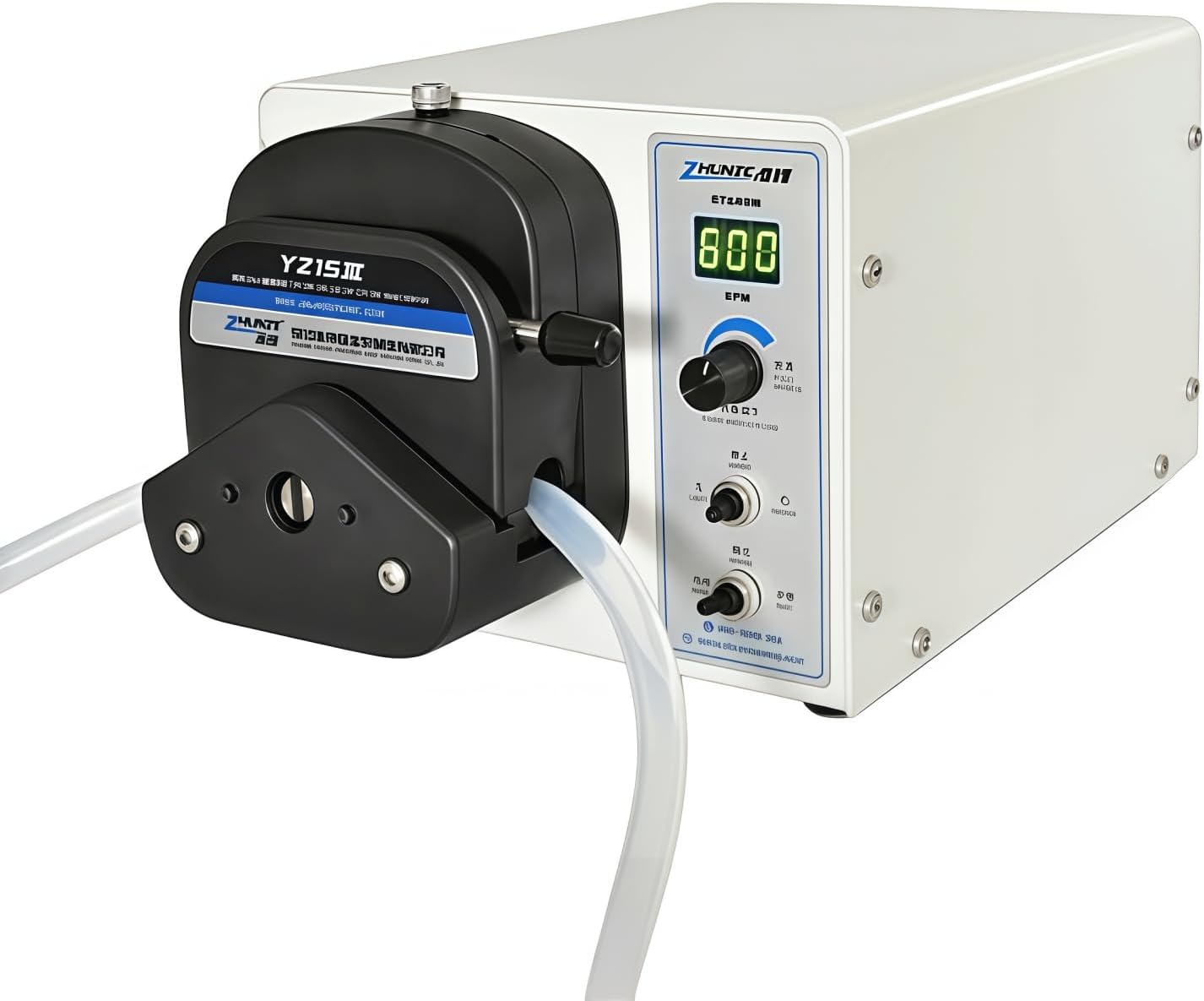 Variable Speed Peristaltic Pump High Flow 0-2400ml/min Water Metering Pump 4 Rollers Low Pulse with 2m Silicone Tube (220V)