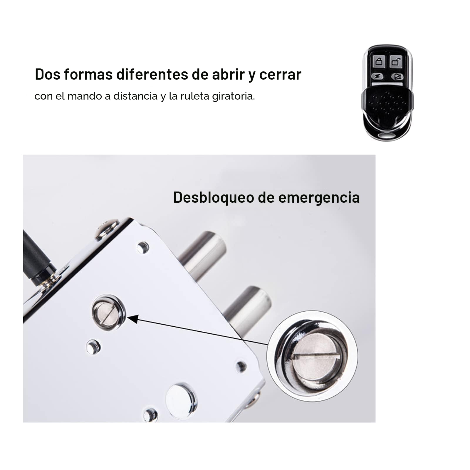 Cerradura Electrónica para Puerta con 4 Mando a Distancia, de Seguridad, Sistema de Control de Acceso para el Hogar / Hotel / Apartamento