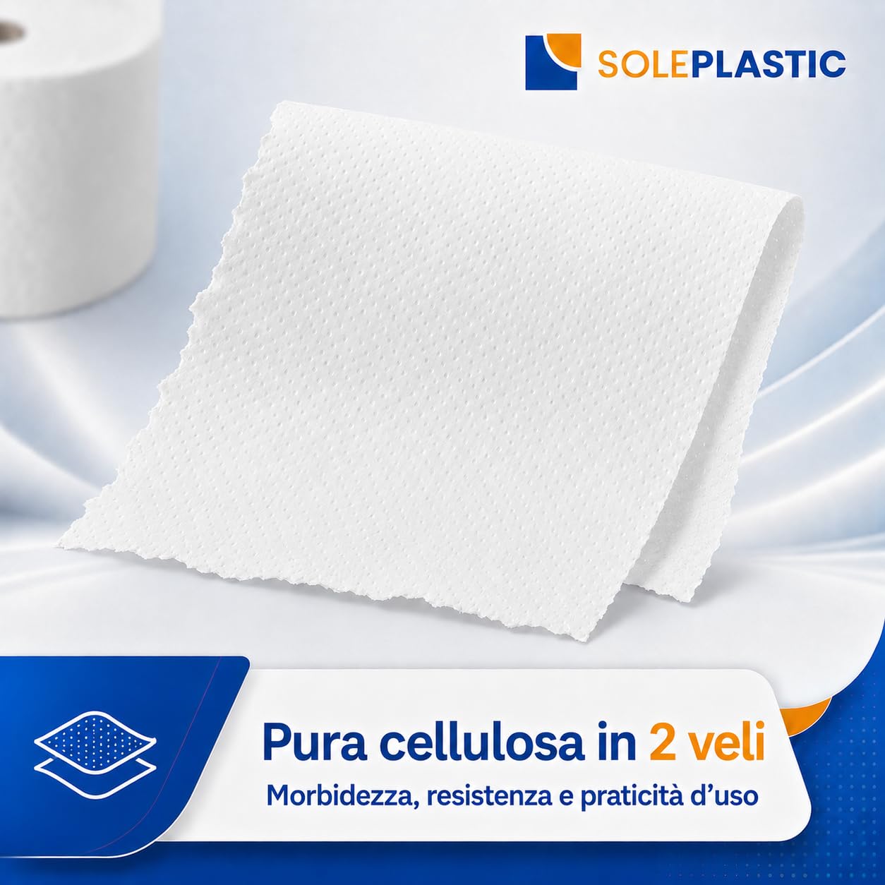 10 Bobine x 800 Strappi Rotoli Carta Cucina - TOTALE 8000 STRAPPI | Pura Cellulosa ad Alta Assorbenza, Carta Asciugatutto Domestico e Industriale 2 Veli, Idonea al Contatto Alimentare