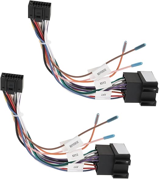 Amazon.com: OTOTEC 2Pcs ISO Cable Adapter DIN ISO 16 Pin Radio Car ...