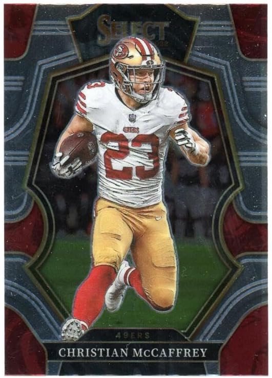 2022 PANINI SELECT #186 CHRISTIAN MCCAFFREY PREMIER LEVEL SAN FRANCISCO 49ERS FOOTBALL OFFICIAL TRADING CARD OF NFL