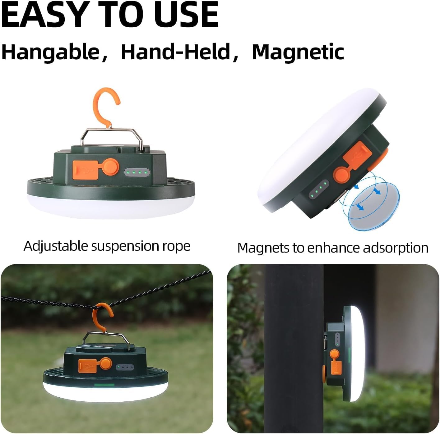 Camping Lantern 10500mAh Rechargeable Battery, 30W 4000LM Ultra Bright LED Hanging Light with 3 Lighting Color Modes, Waterproof Portable Tent Lighting for Outdoor Emergency & Hiking