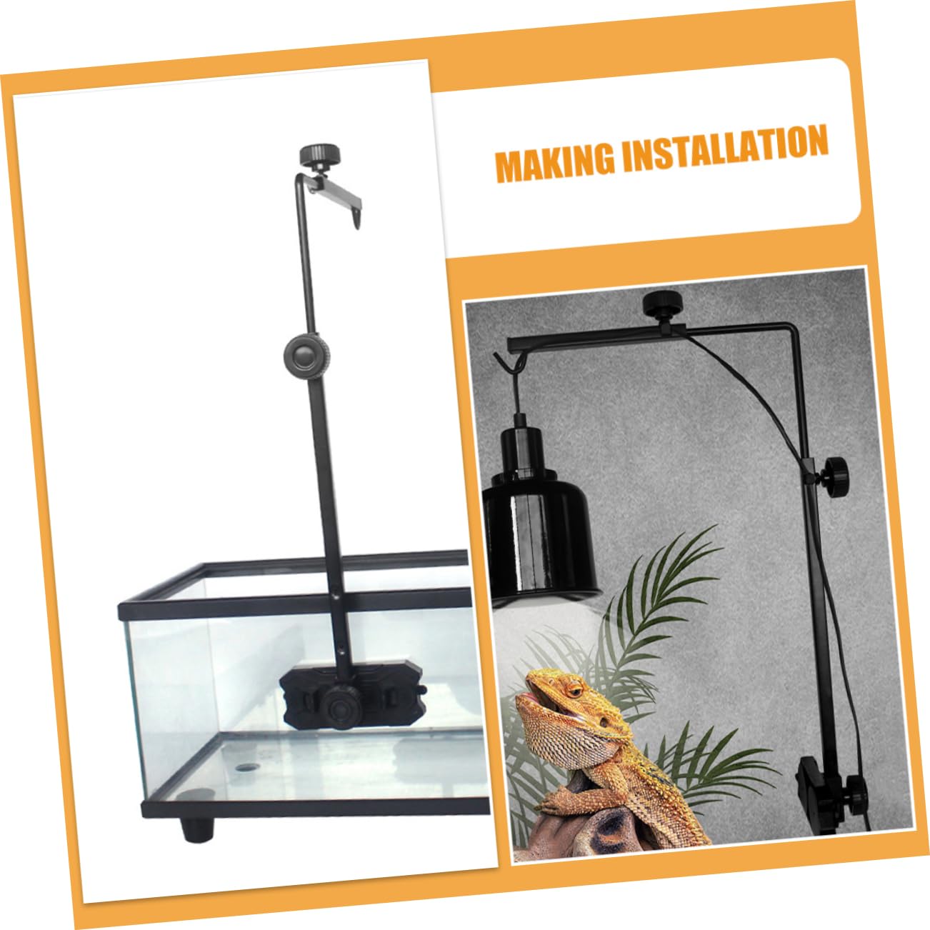 Toyvian per Rettili e Tartarughe Resistente per Decorazioni e Lampade Riscaldamento Accessorio per Serbatoi e Rettili