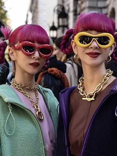 Miniatura 2 de GIFIORE Gafas de sol infladas de gran tamaño a la moda divertidas gafas de sol gafas de sol estéticas de moda estilo de diseñador