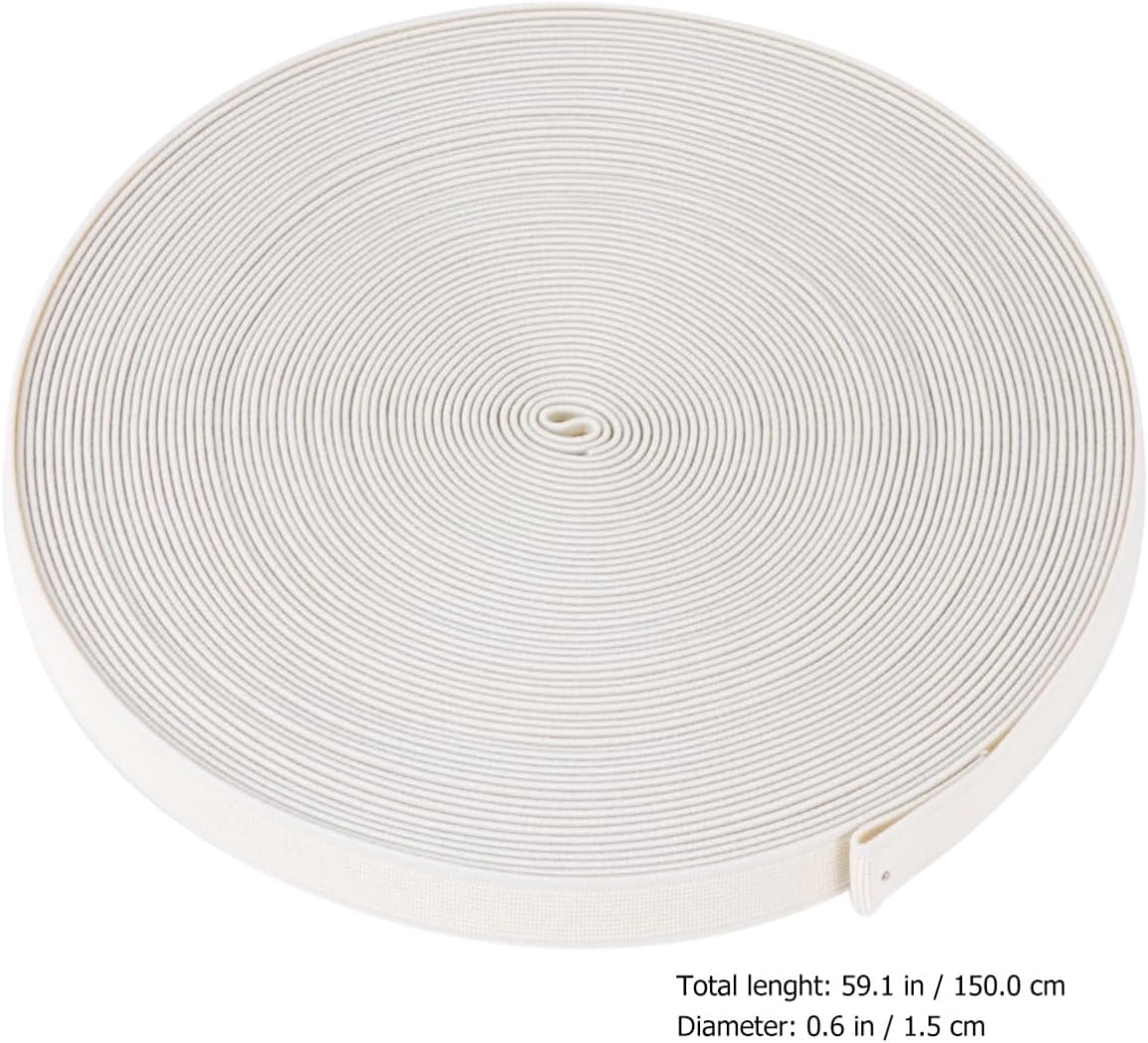 GALPADA 1 Roll Thickened Plain Elastic Band for Sewing and Shoes Accessories, Polyester Yarn Material with Good Elasticity and Comfortable Feeling, for DIY Projects and Shoe Repairs