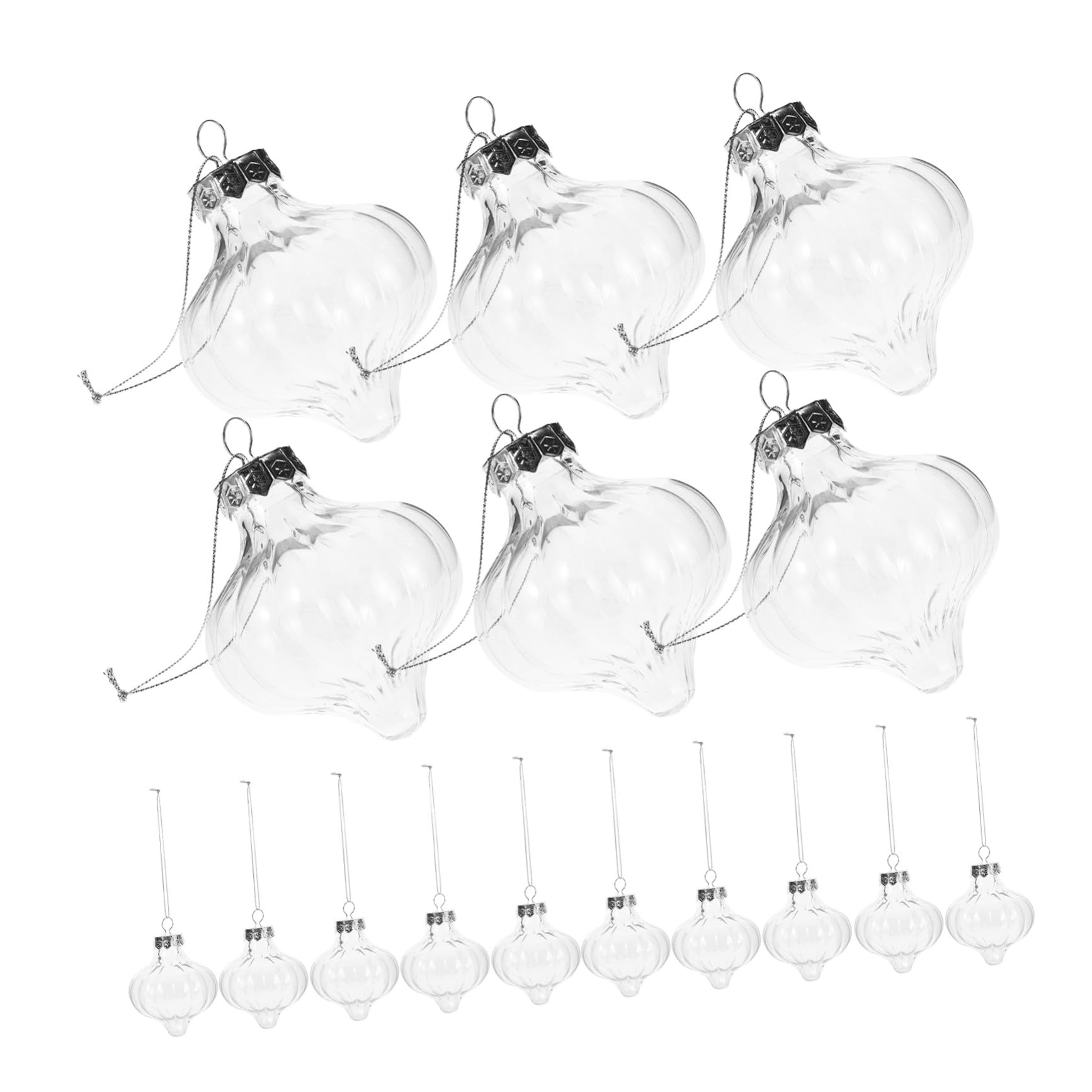 Boules de Noël transparentes à remplir en plastique haute clarté pour décoration chic