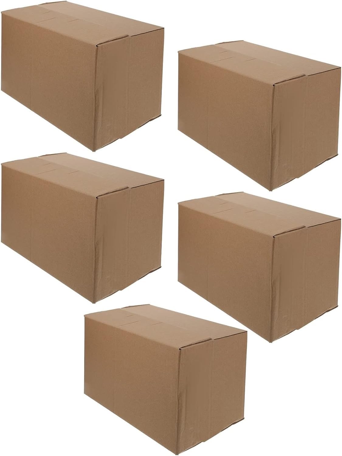 AviiSo Cajas de Carton Corrugado Cajas de Doble Pared Resistentes para Embalaje, mudanza y Almacenamiento, Paquete de 5 (Size : 50x35x30cm/20x14x12in)