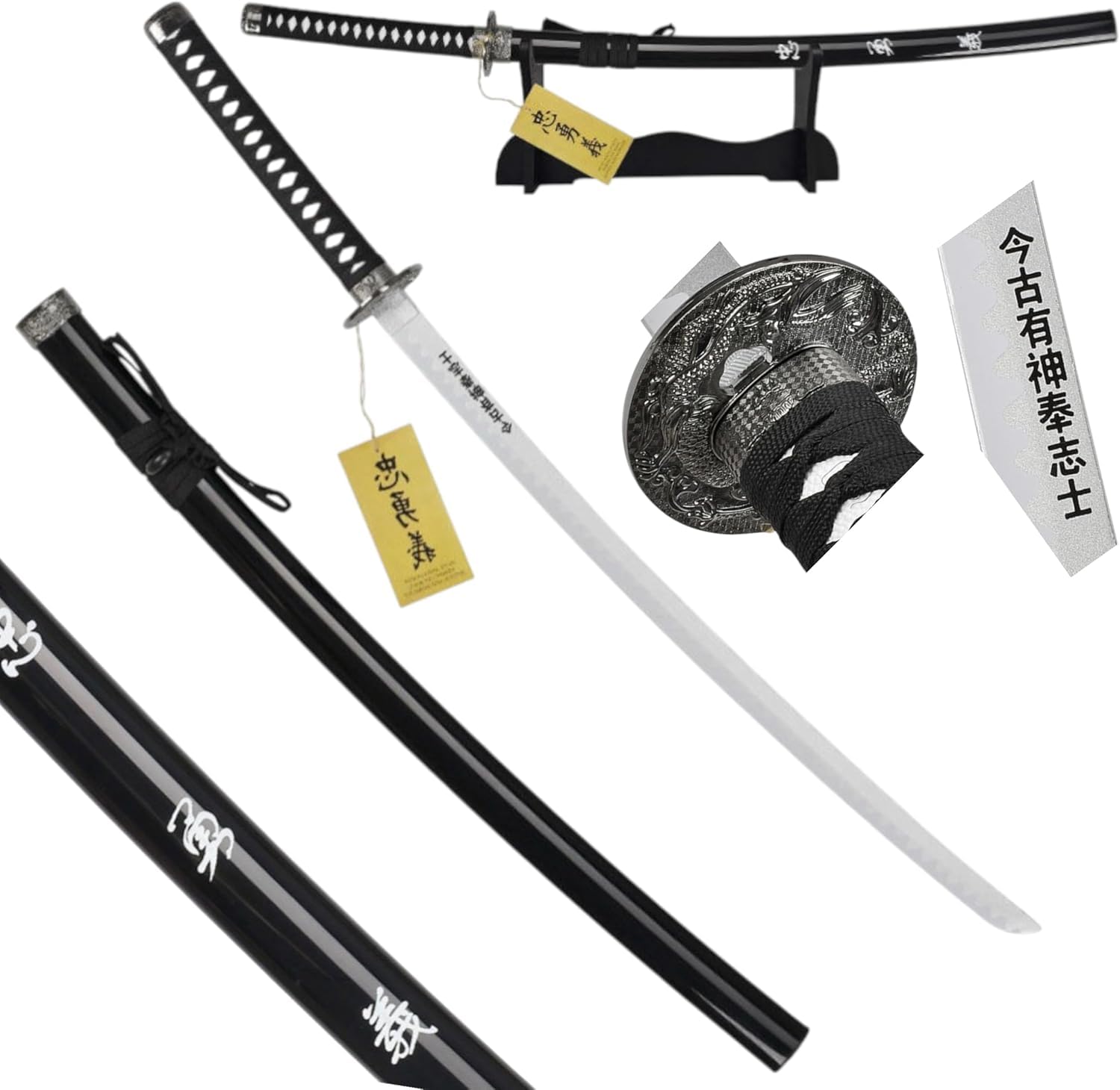 57 SPECIAL REPLICAS Spada Katana, Katana Ispirato L'ultimo Samurai 103 cm, Katane Bamboo, Include supporto espositivo, Elegante decorazione per interni, Regalo originale e sicuro JT10319