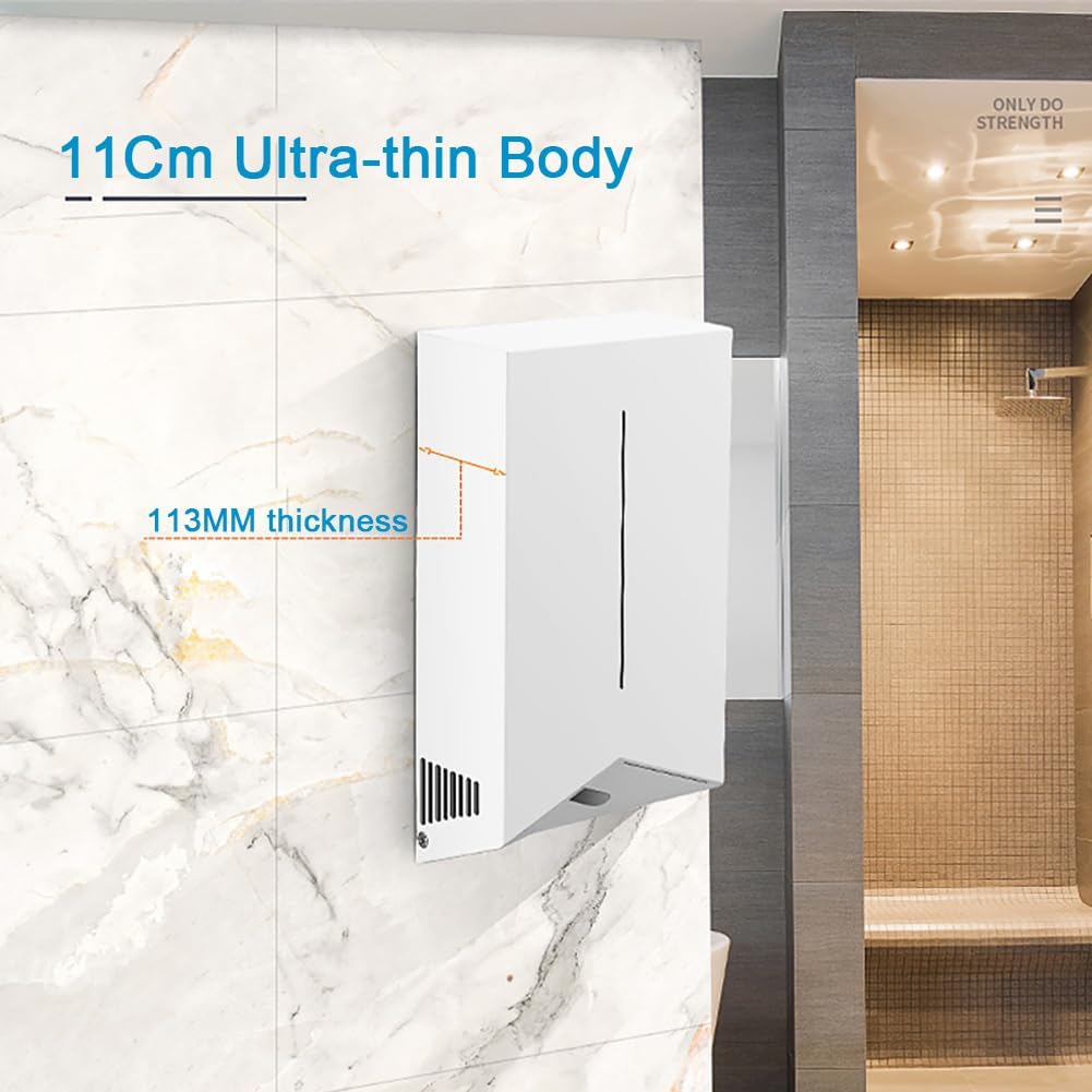 Secador de manos a chorro de alta velocidad, 1200 W, inducción automática, montaje en pared, ajuste de aire frío/cálido, diseño ultrafino para baños, centros comerciales, hoteles
