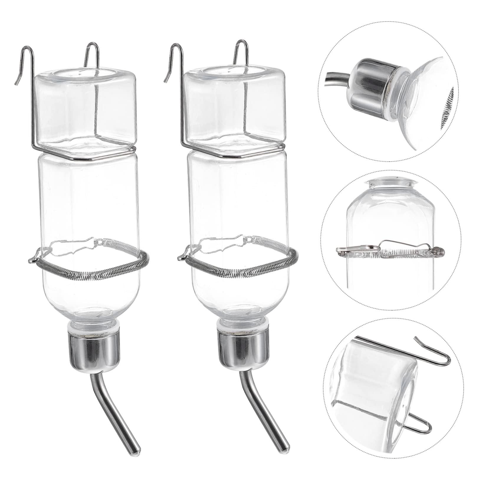 POPETPOP 6pièces Distributeur Eau pour Animaux Fontaine Suspendue pour Rongeurs Abreuvoir Sécurisé pour Chinchillas Et Lapins Accessoire Pratique pour Cage