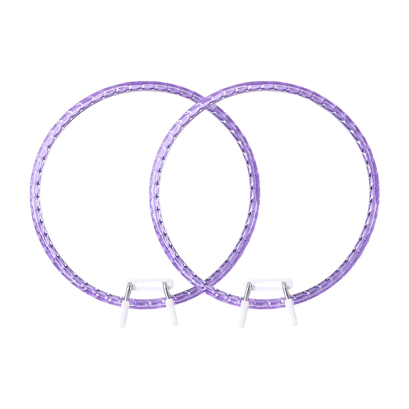 Buxuaaaa 2Pcs Round Embroidery Hoops Adjustable Spring Stitching Frame Embroidery Craft Tool for Needlework Project Craft Hoop for Sewing