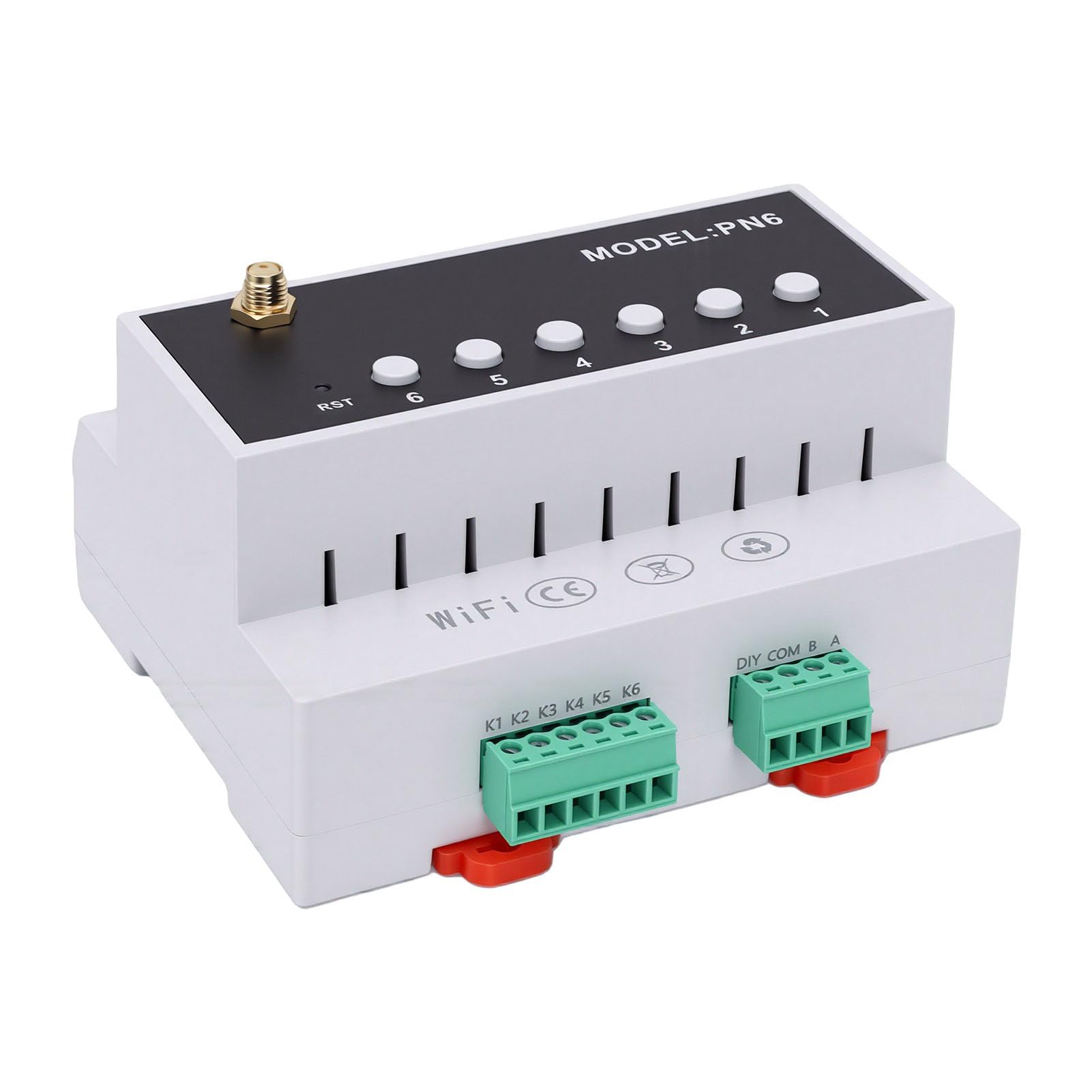 Modulo relè Intelligente a 6, Controllo Motore 3 Avanti Indietro, 16A Alta Potenza per Automazione Domestica Compatibile (WIFI)