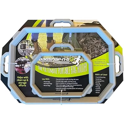 Set of 2 multipurpose portable grocery & trash bag opener. Home & outdoor trash management: use for yard work, picnics, cleanup events, craft rooms, laundry rooms