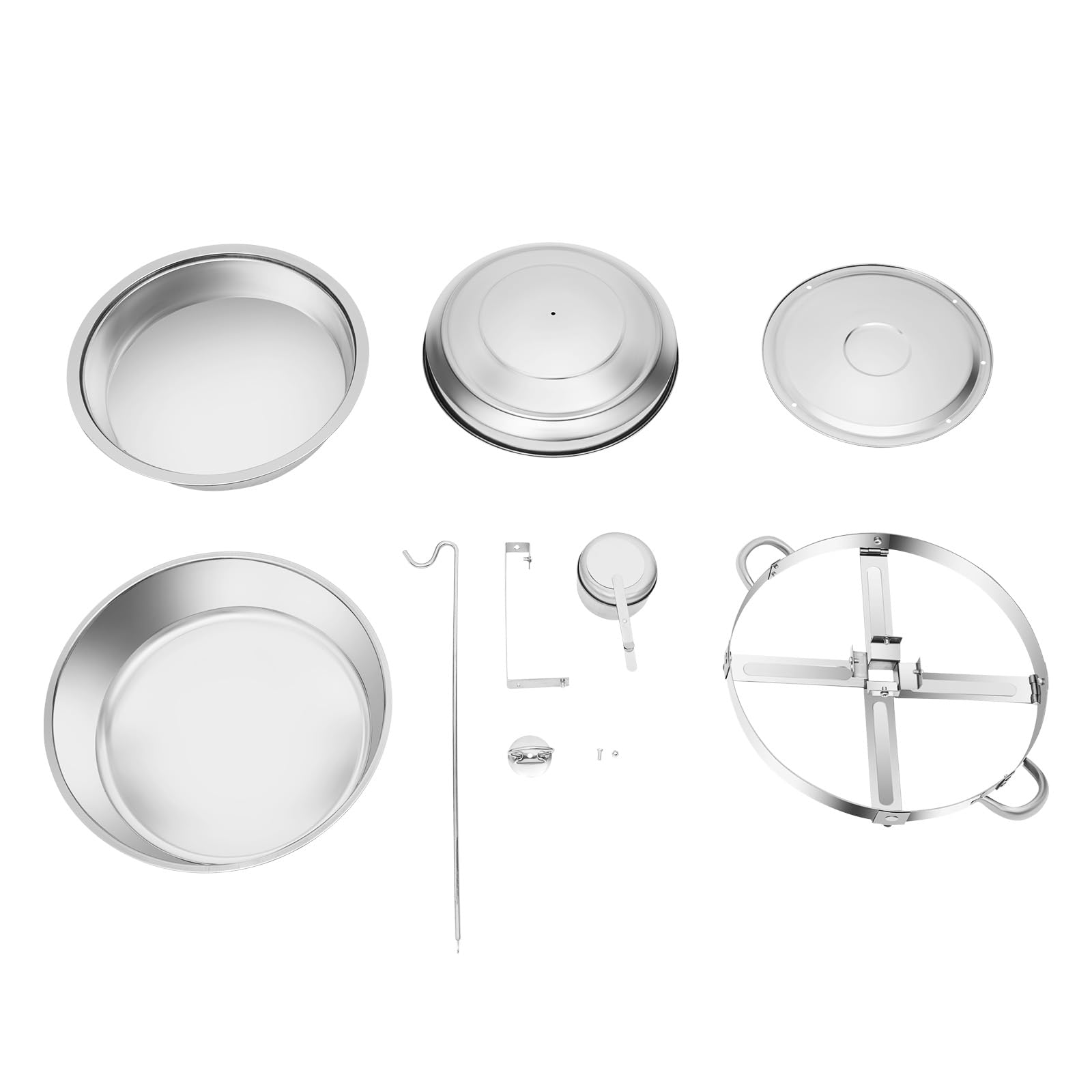 Serbatoio riscaldante da 7,5 litri, contenitore rotondo in acciaio inox, con pasta combustibile, 360 mm, adatto per buffet, feste di famiglia, banchetti matrimoni