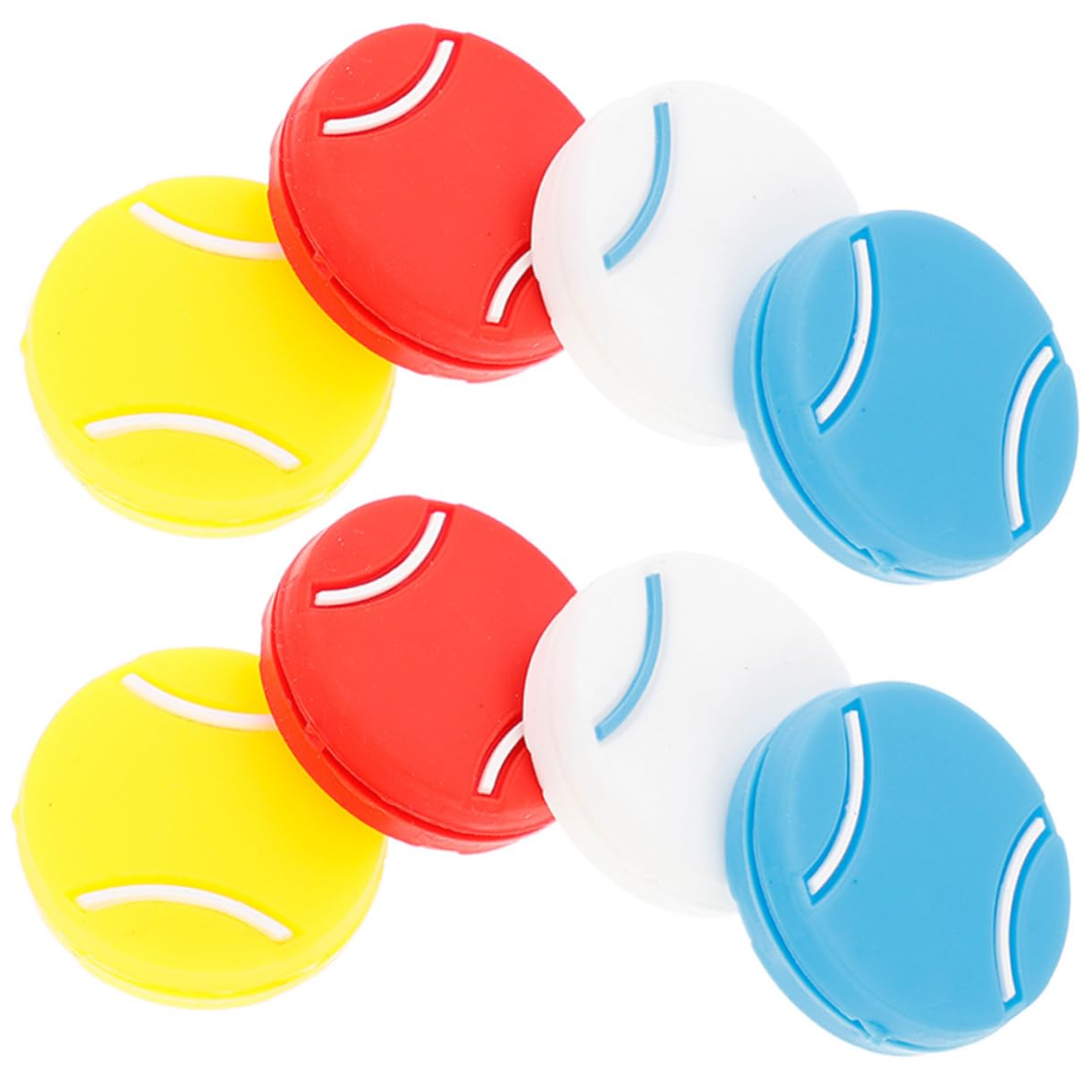Happyyami 8Pcs Silicone Tennis Dampeners Racket for Reduced Vibration Enhanced Comfort Lightweight Easy to Install Unique Present for Tennis Players