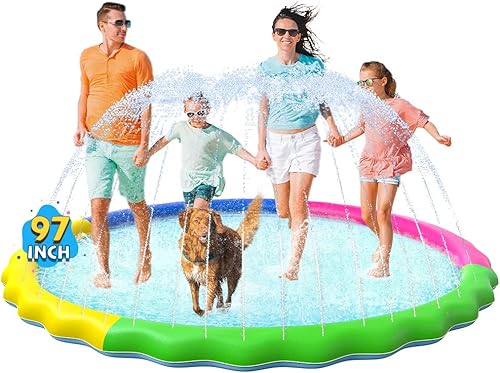VISTOP Almohadilla antideslizante para niños y perros, juguetes de agua gruesos de verano al aire libre  Divertida alfombra de juego para bebés,