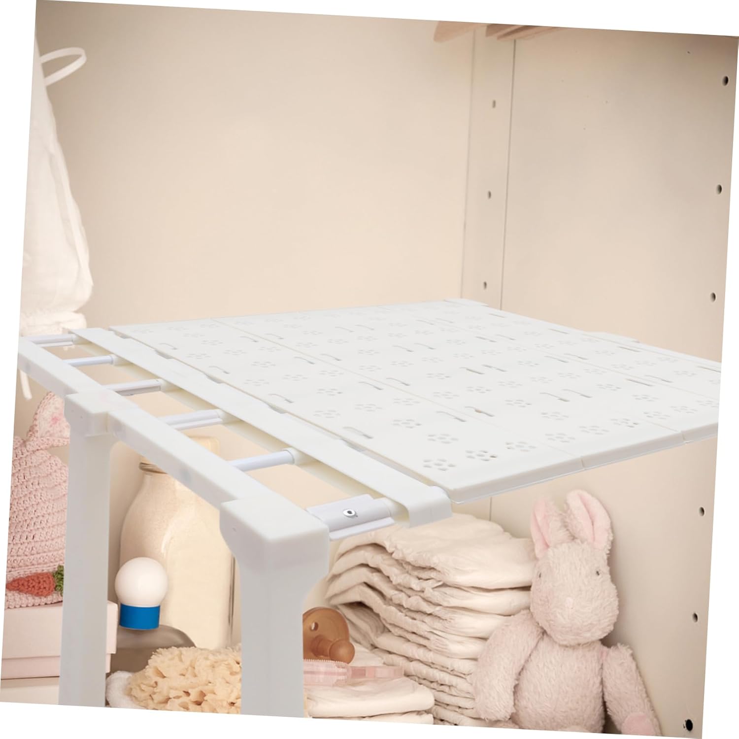 Zerodeko Closet Hanging Shelves Wear-Resistant Shelf Rack Easy Install Closet Organizer