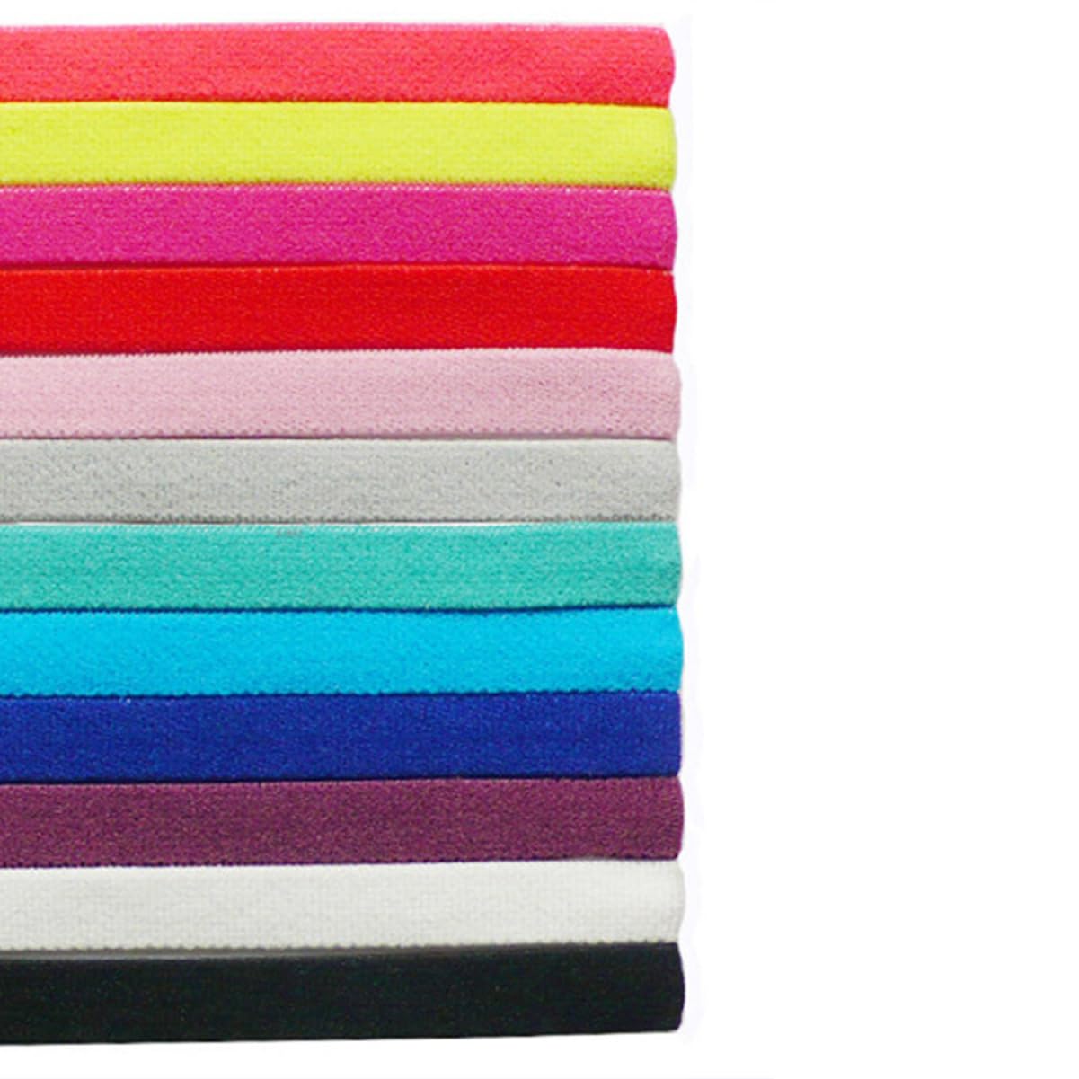 BESPORTBLE 30pièces Bandeaux De Sport Élastiques Antidérapants pour Yoga Course Et Fitness Couleurs Mélangées Anti-Transpiration Et Confortables