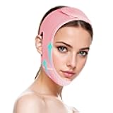 V Line Lifting Mask Chin Strap for Sleeping, V Line Lifting Mask for Women,Jaw Exerciser，Medium,Pink