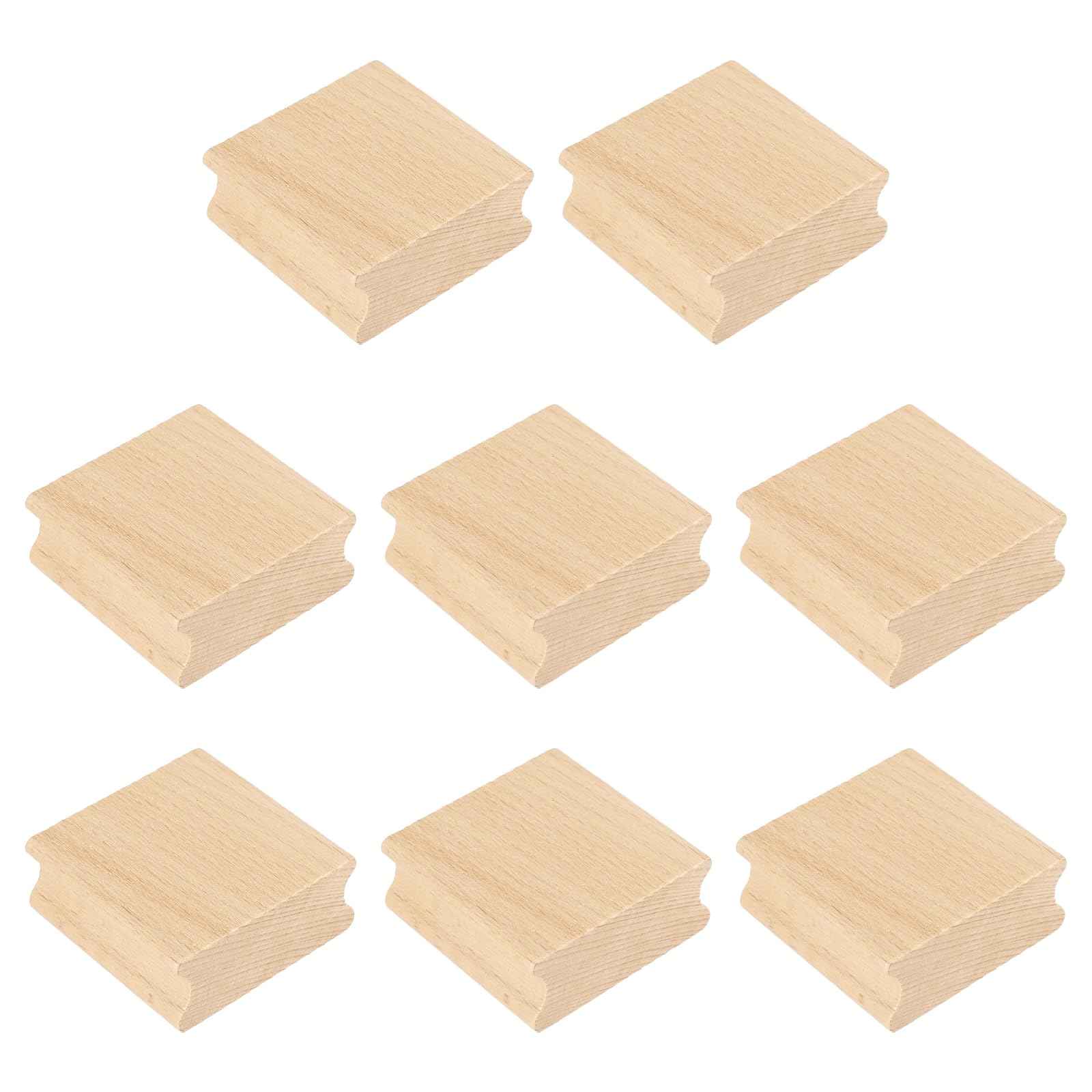 PATIKIL 50x50mm Wooden Stamp Block