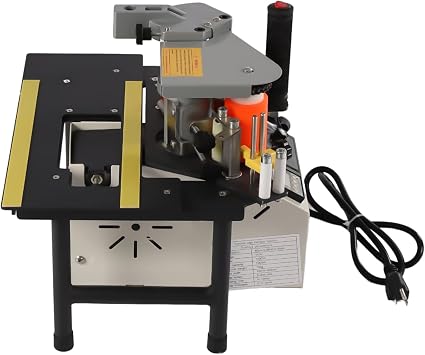 SHZICMY Woodworking Edge Banding Machine, Portable Double-Side Glue Woodworking Edge Banding Machine Wood PVC Two-sided Gluing Edge Bander 10-60mm