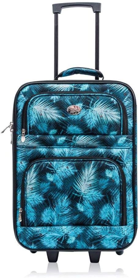 Softside - Carry On Suitcase Blue Leaf 