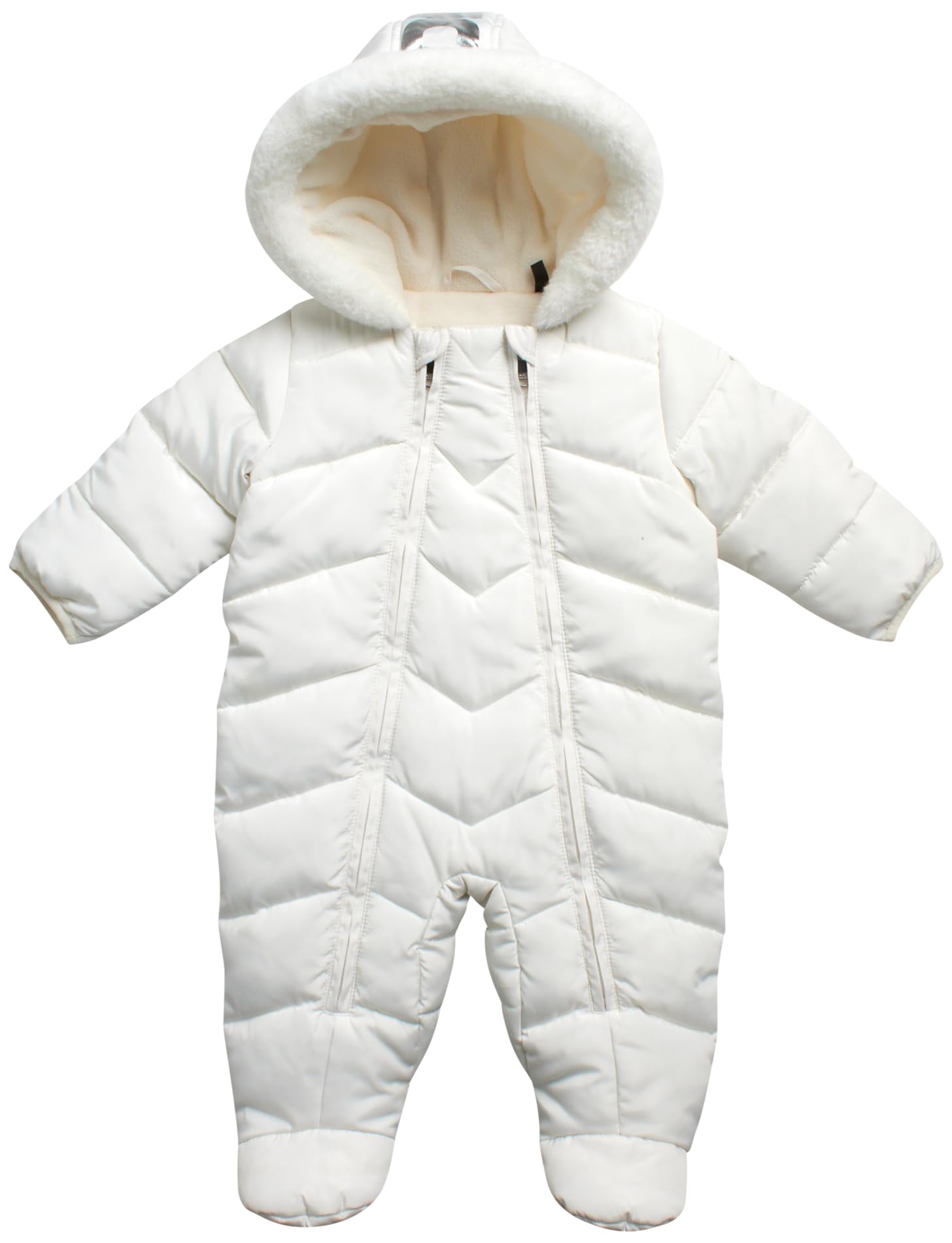 Dknybaby Girls Snowsuit Fleece Lined Hooded Winter Pram Outerwear