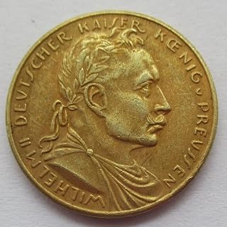 German 20 Mark 1913 Foreign Replica Gold-Plated Commemorative Coin