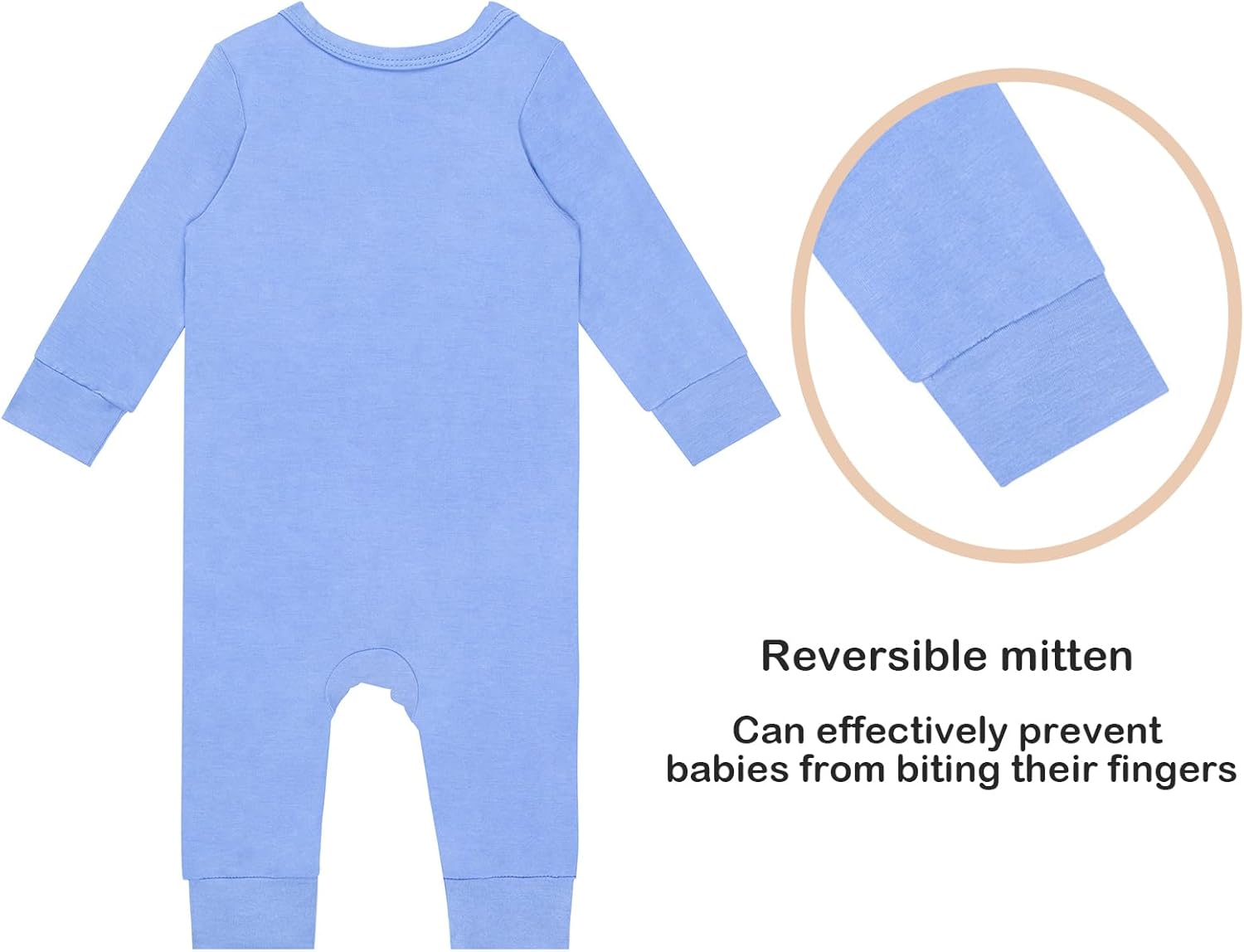 GUISBY Rayon Baby Pajamas, Long Sleeve with Snap Closure Pajamas Sleepers - Image 6