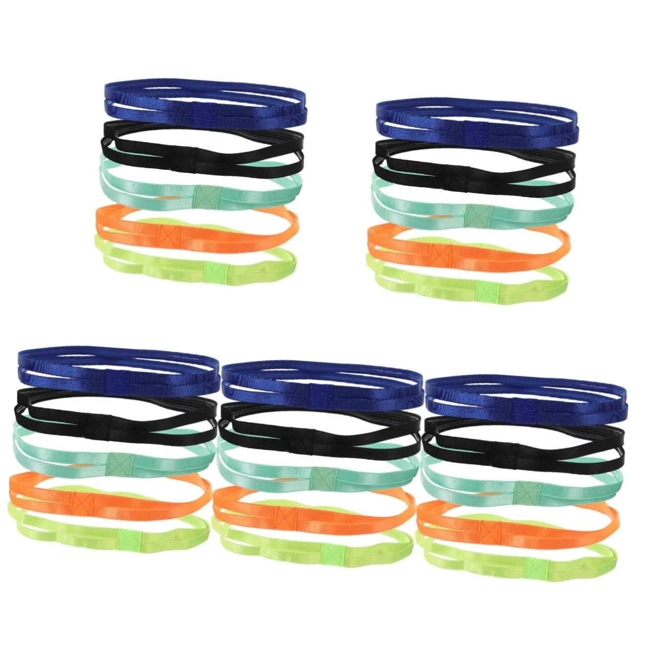ibasenice Teiliges Yoga Stirnband rutschfeste Sport Haarbänder Bunten Farben Für Damen Und Herren Atmungsaktive Und Elastische Fitness Stirnbänder Für Workout Und Stücke * 2