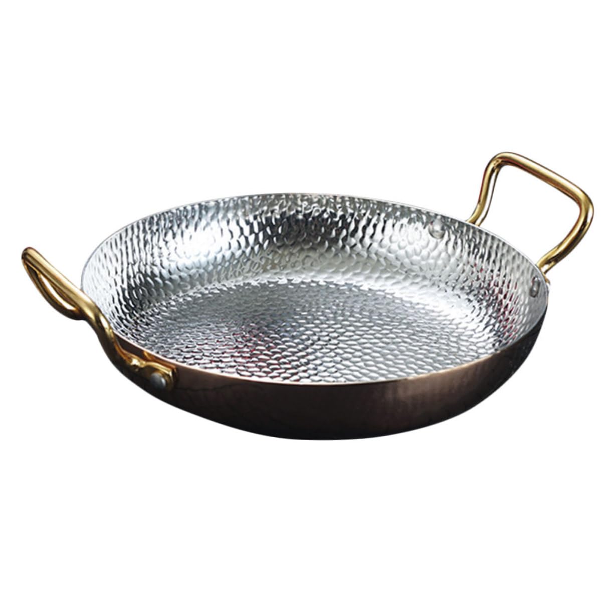 Unomor Multi-function Stainless Steel Cooking Pan Double Handles Hot Pot for Home Kitchen Use Safe -scalding Design for Cooking and Serving