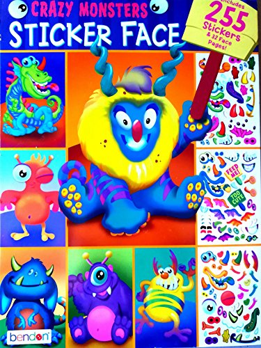 Bendon WOO! Crazy Monsters Sticker Book 255 Stickers 32 Face Pages Age 3+ New Edition