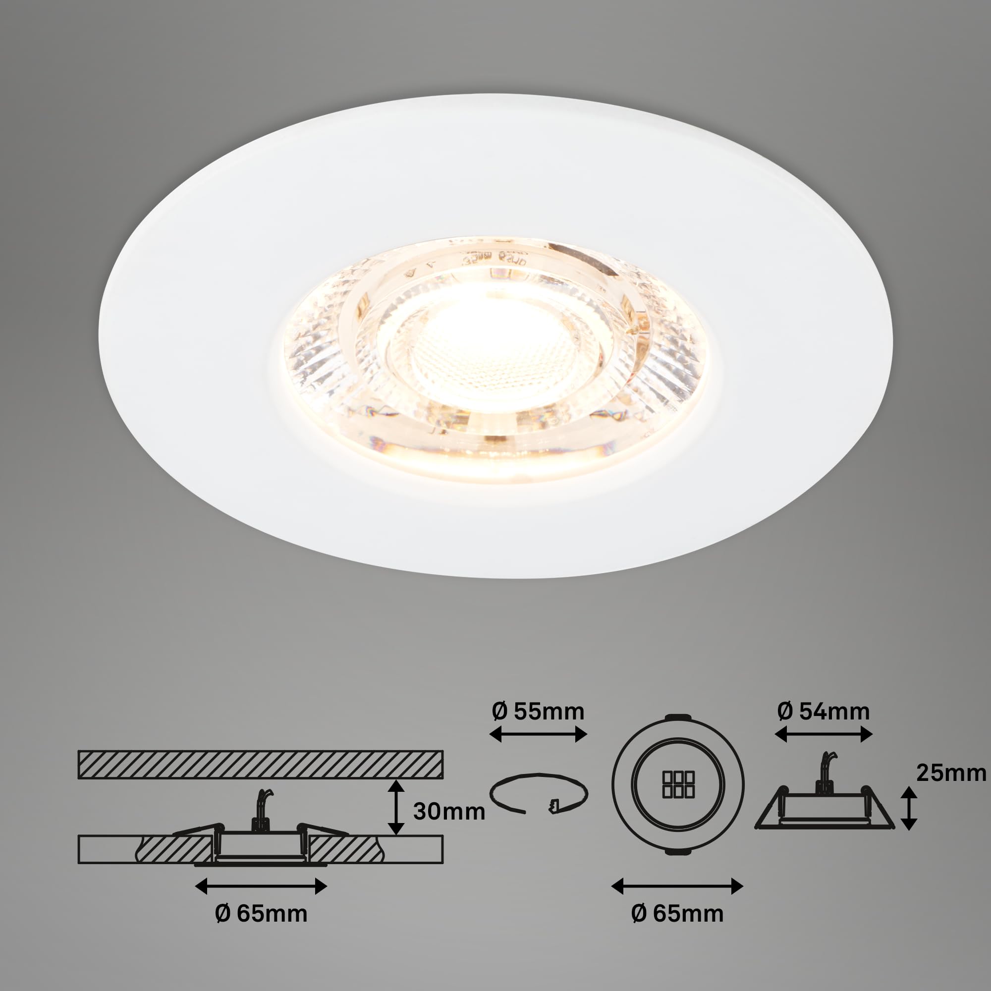 Briloner LED-Einbaustrahler 3er-Set IP65 3000K chrom-matt (7602034) ab 40,45 € (August 2026) | Vergleiche 9 Angebote auf
