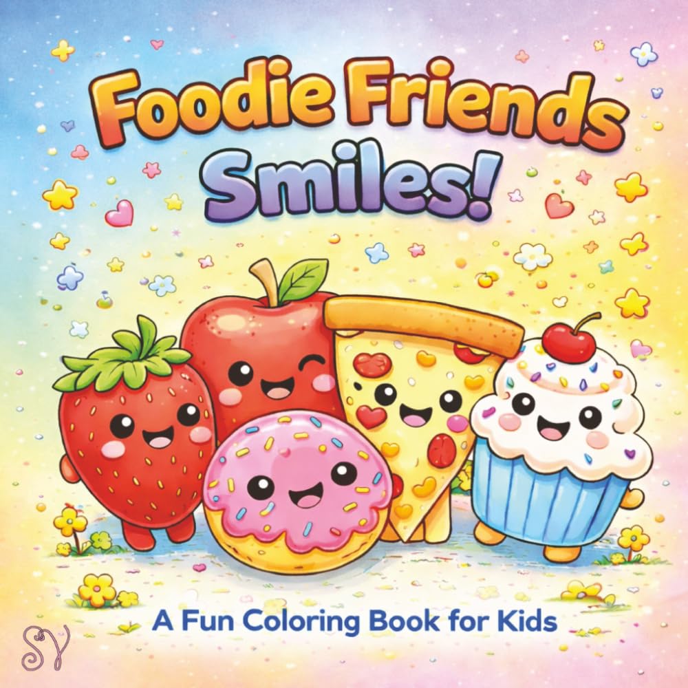 Foodie Friends Smiles: A fun Coloring book for kids (The Smiles Series)