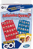 Hasbro Gaming Adivinha Quem? Grab and Go, jogo de tabuleiro portátil para 2 jogadores, jogos infantis para crianças acima de 6 anos