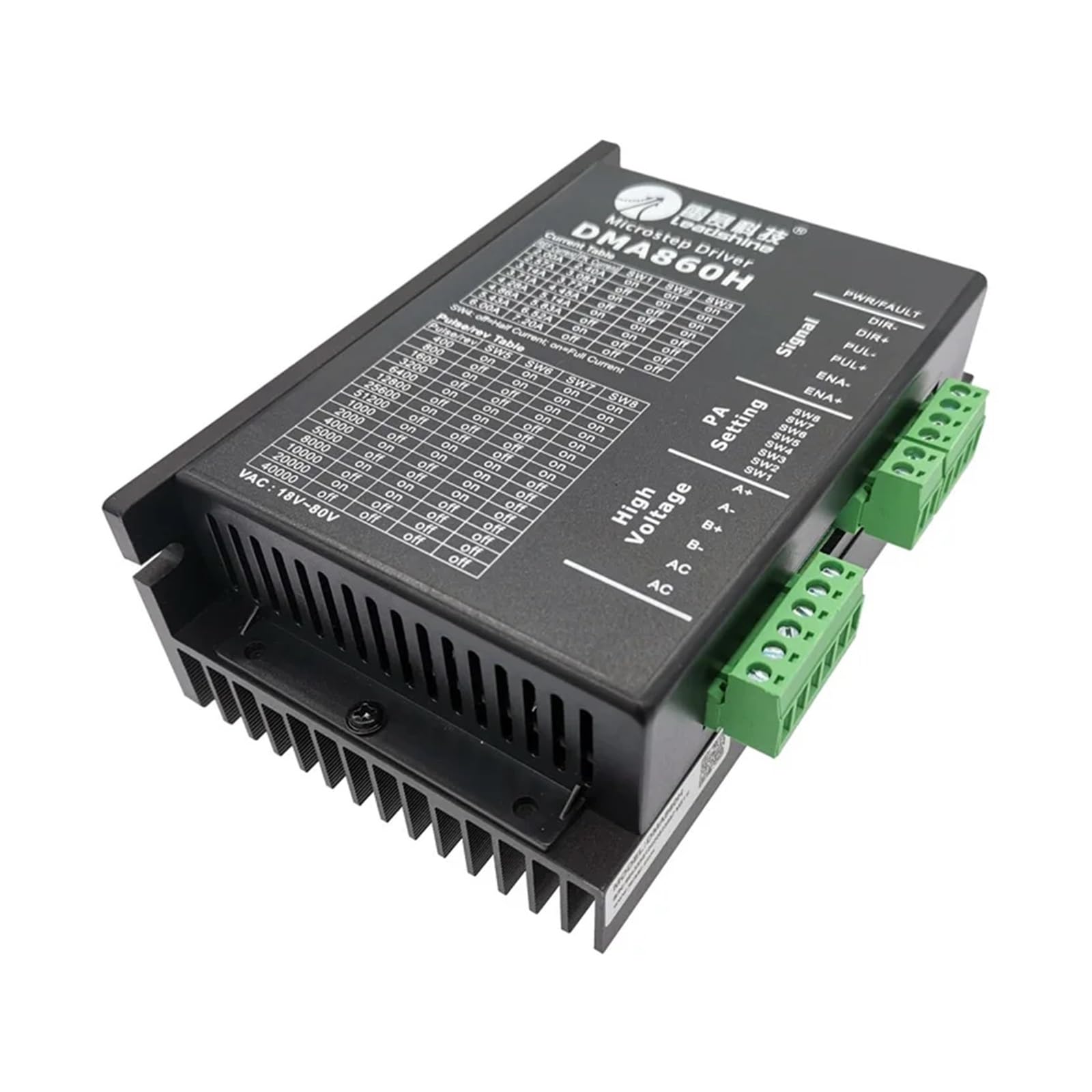 HSMQUBDBX DMA860H AC18~80V DC24-80V 2 Phase Step Driver DSP microstep Driver
