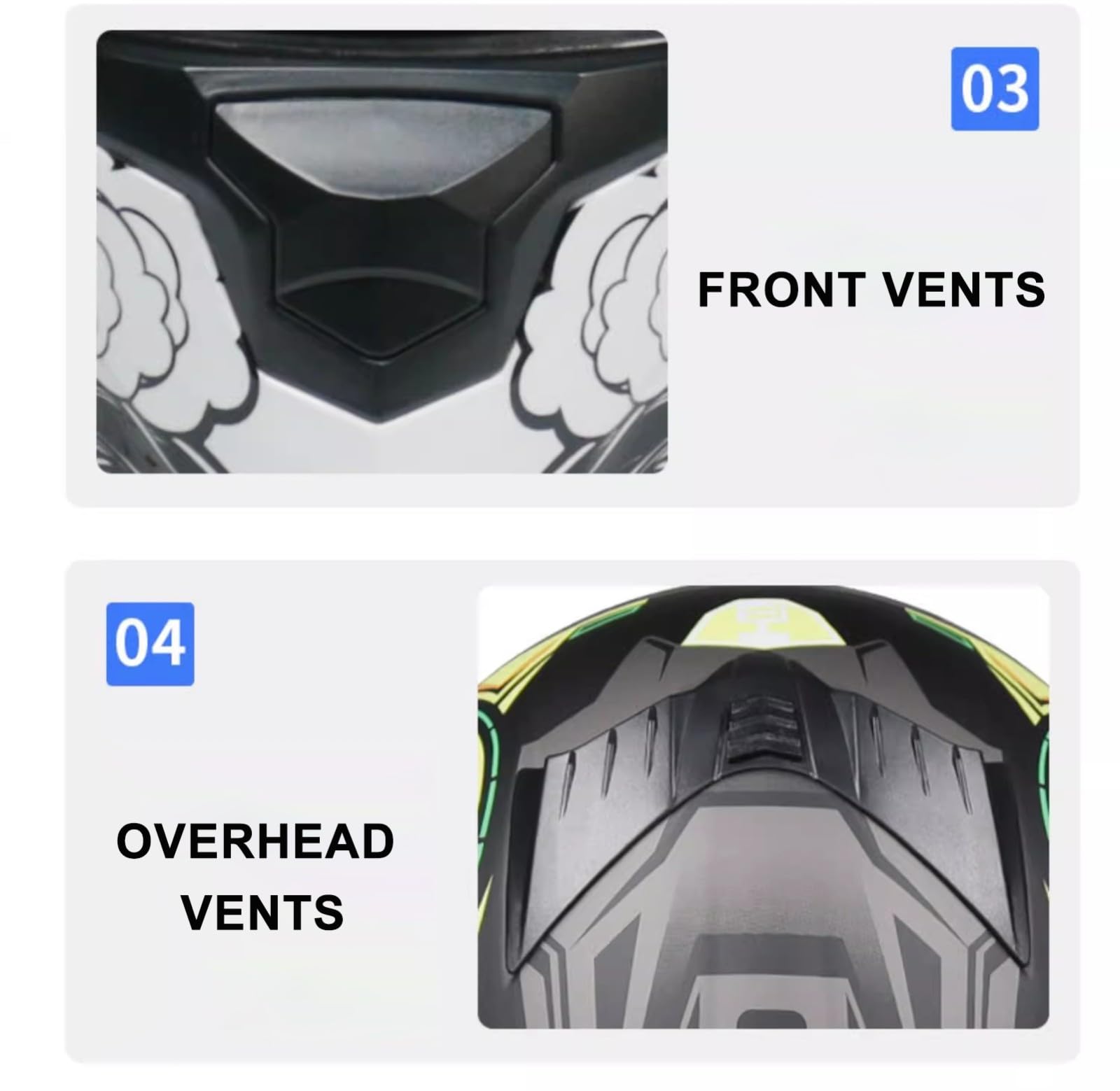 Kask integralny ECE certyfikowany kask motocyklowy kask motocyklowy kask integralny kask ochronny podwójne soczewki z przedłużonym ogon deflektora D,M (57-58 cm)
