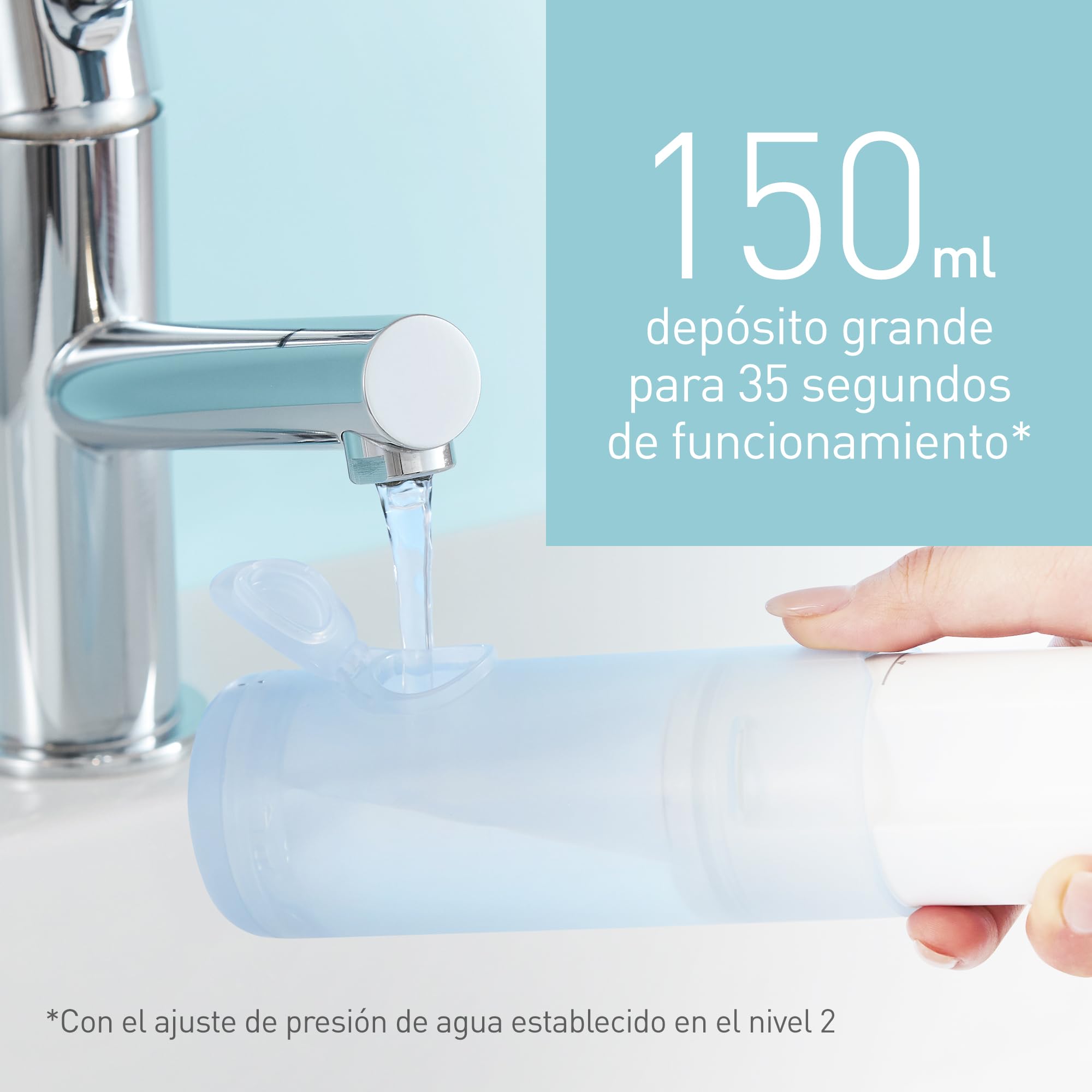 Panasonic EW-DJ11-A503 Irrigador Oral, Fácil De Usar Con 2 Ajustes De Presión De Agua, Compacto y Portátil