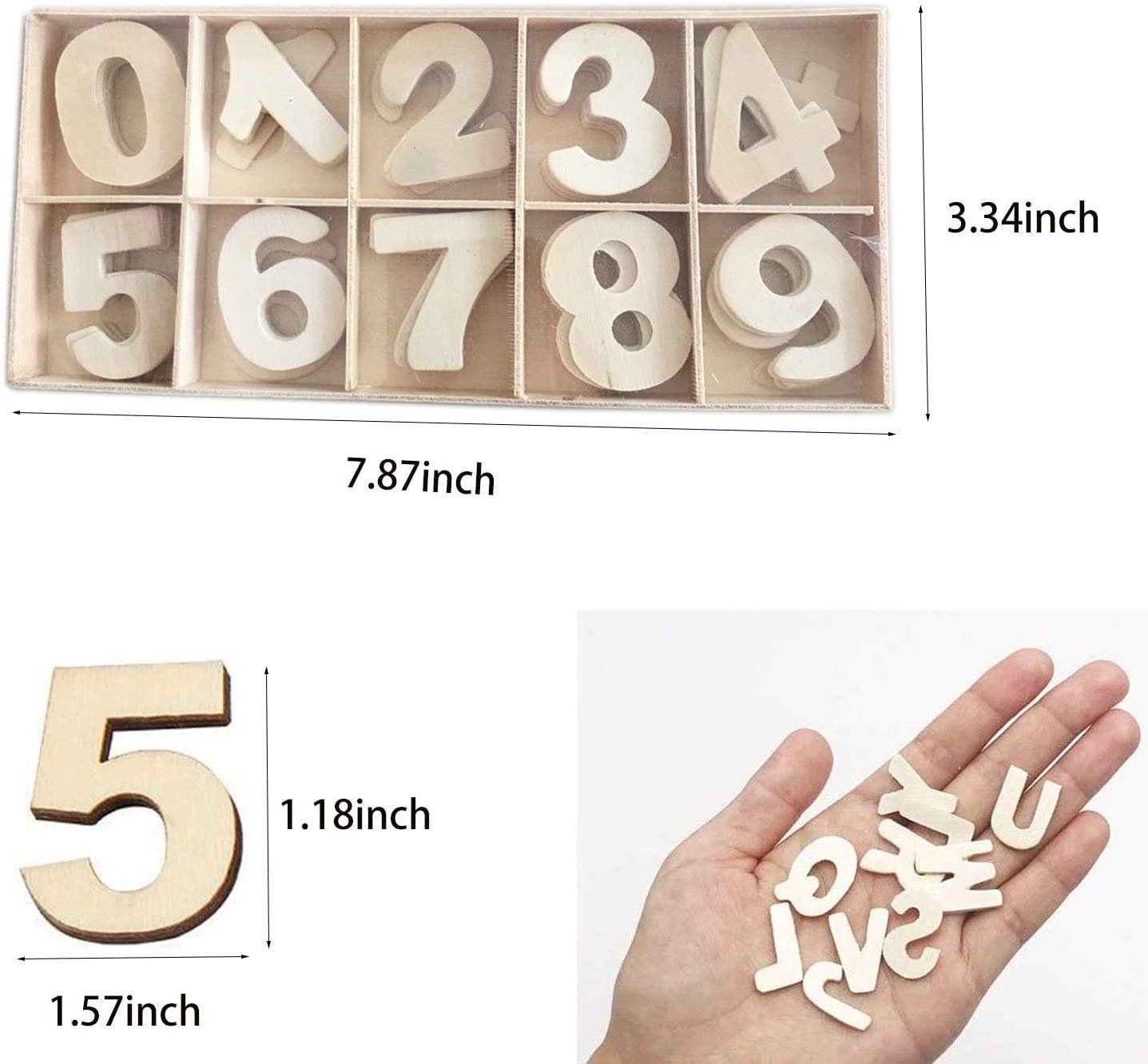 180 Lettres Et Chiffres En Bois - Puzzle Alphabet Coloré Avec Plateaux | Apprentissage Enfant, Décoration Mariage DIY