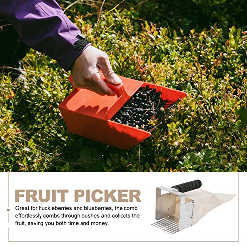 Ipetboom Berry Pickers And Rakes Ergonomic Handle Blueberry Picker Basket Fruit Rake Scoop Garden Picker Cage Fruit Harvesting Basket Blueberry Pick Tool For Picking Berries #TOP1