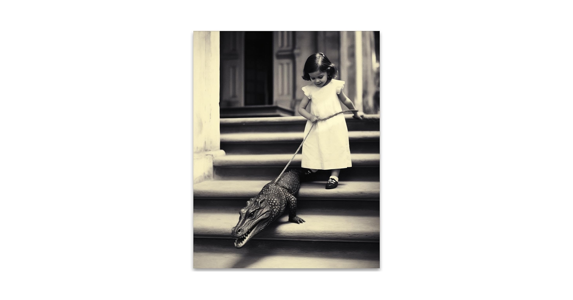 Amazon.com: Child & Alligator Vintage Surreal Photography 11x14