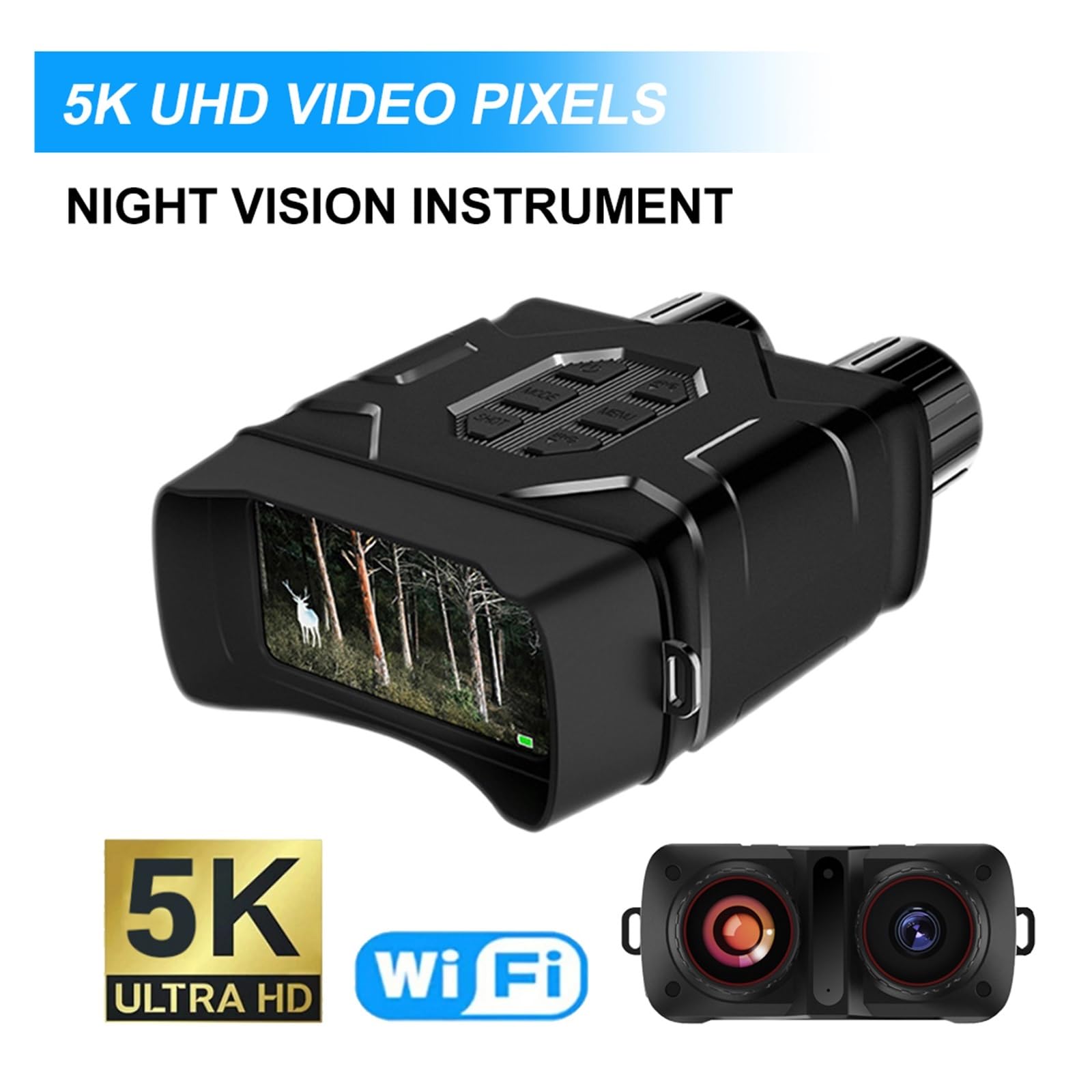 Amazon | 暗視ゴーグル NV016 WiFi双眼鏡 5K UHD ナイトビジョン 4