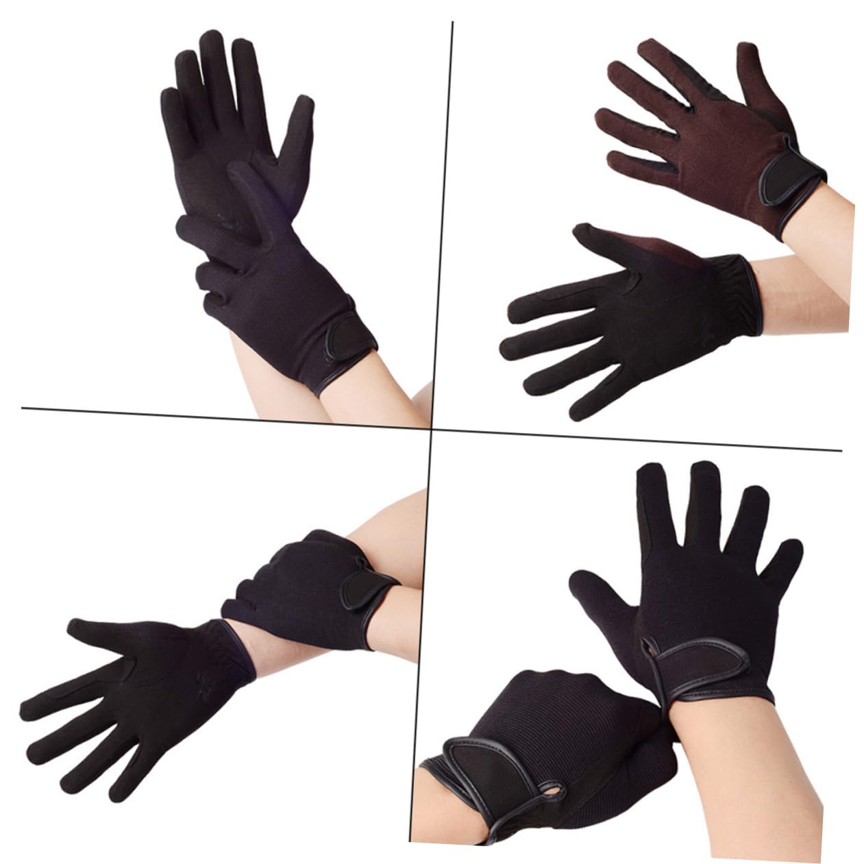 YARNOW Guanti da cavallo a cavallo Uomini dito ruvido guanti sportivi guanti da uomo formazione adulto addestramento equestre guanti da equitazione guanti per l'equitazione Coffee