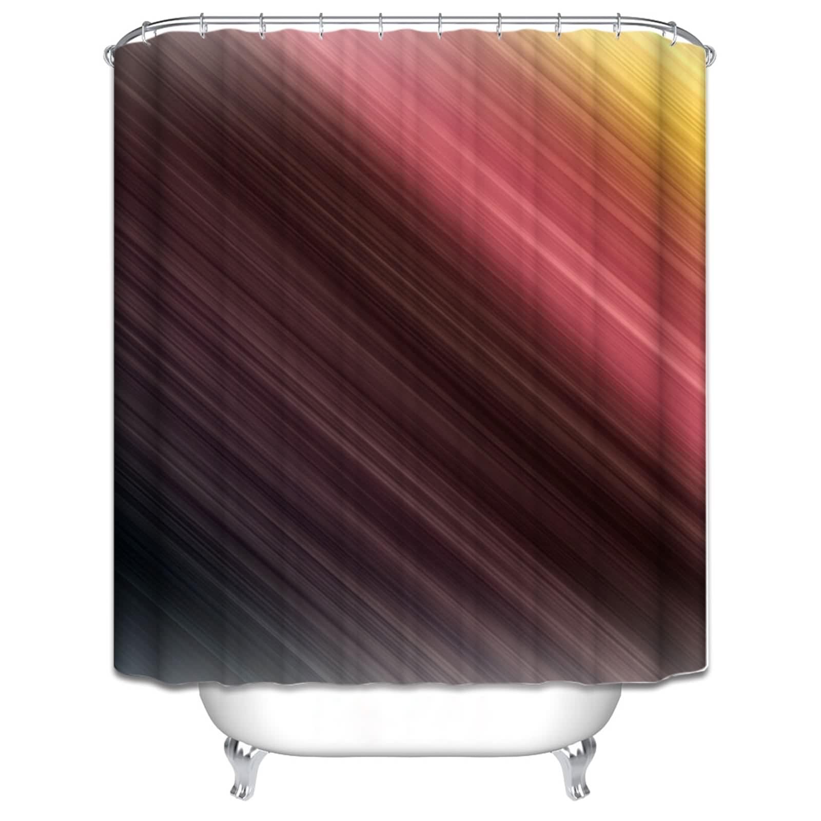 Rideau douche salle bain polyester lavable 180x180cm avec crochets inclus