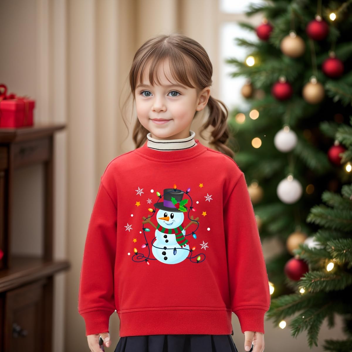 Boys Girls Christmas Sweatshirt Toddler Kids Xmas Santa Claus Reindeer Shirt Tops Clothes 1-7 Years