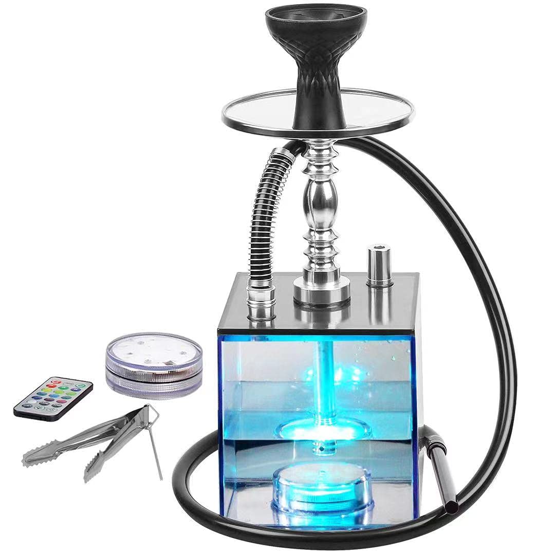 Hookah, Hookah Set, Micro Modern Cube Acrylic Hookah with Silicone